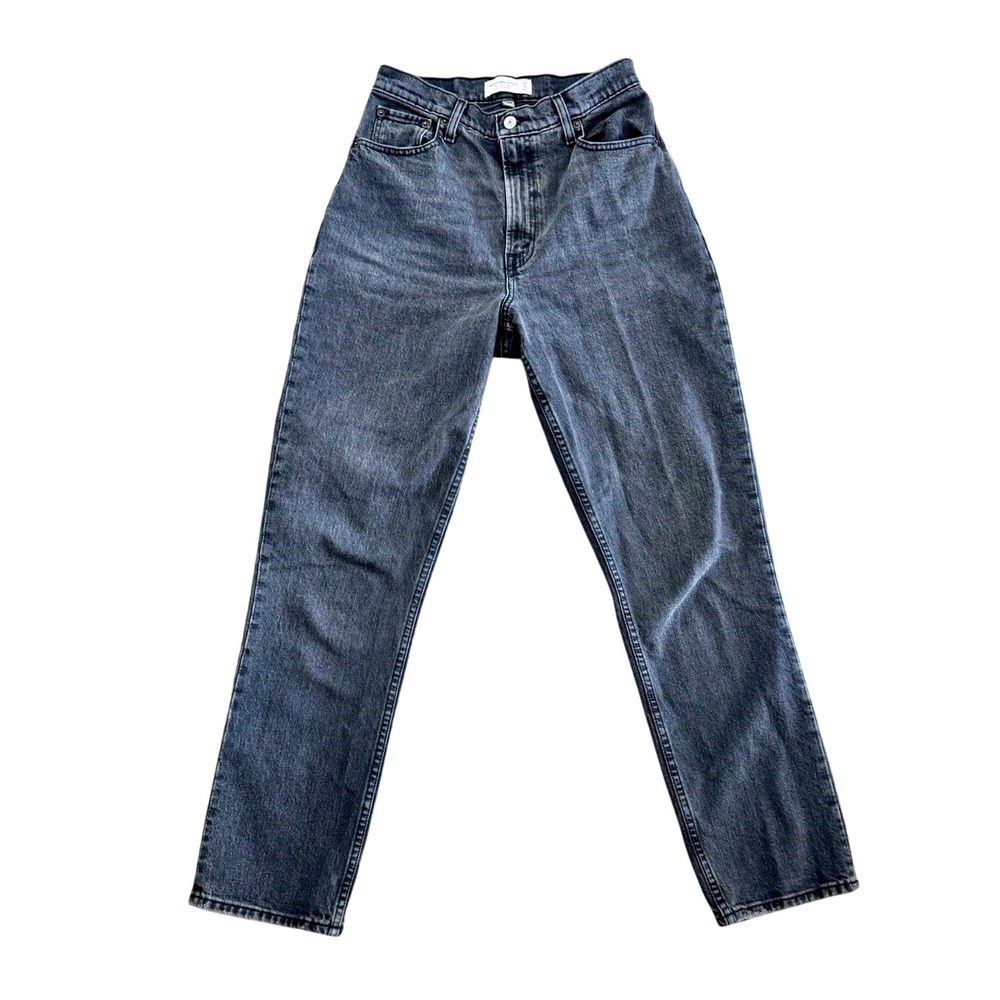 Abercrombie 90s Straight Jeans Womens 27/4R Black Curve Love Ultra High